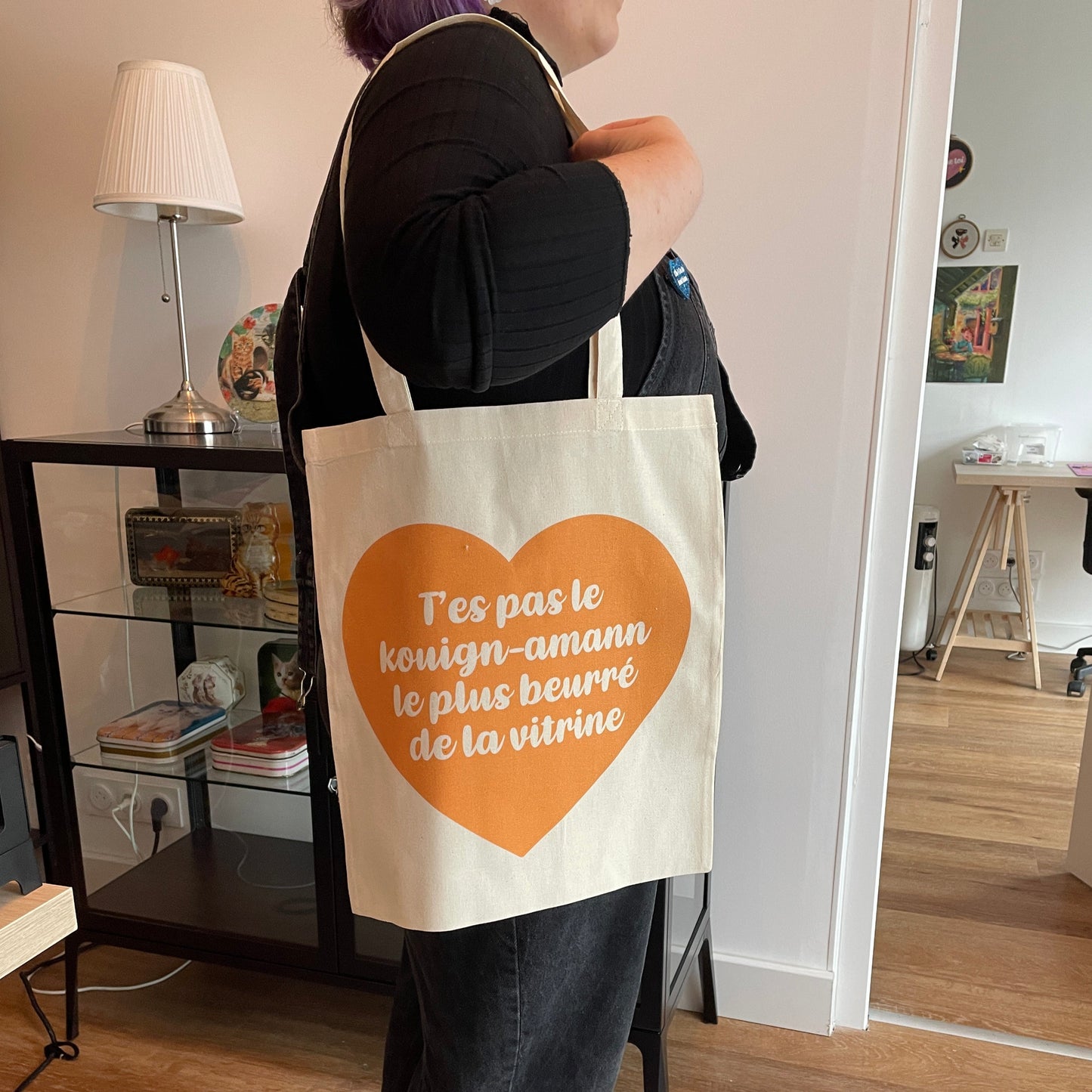 Tote bag en coton "T'es pas le kouign-amann le plus beurré de la vitrine"