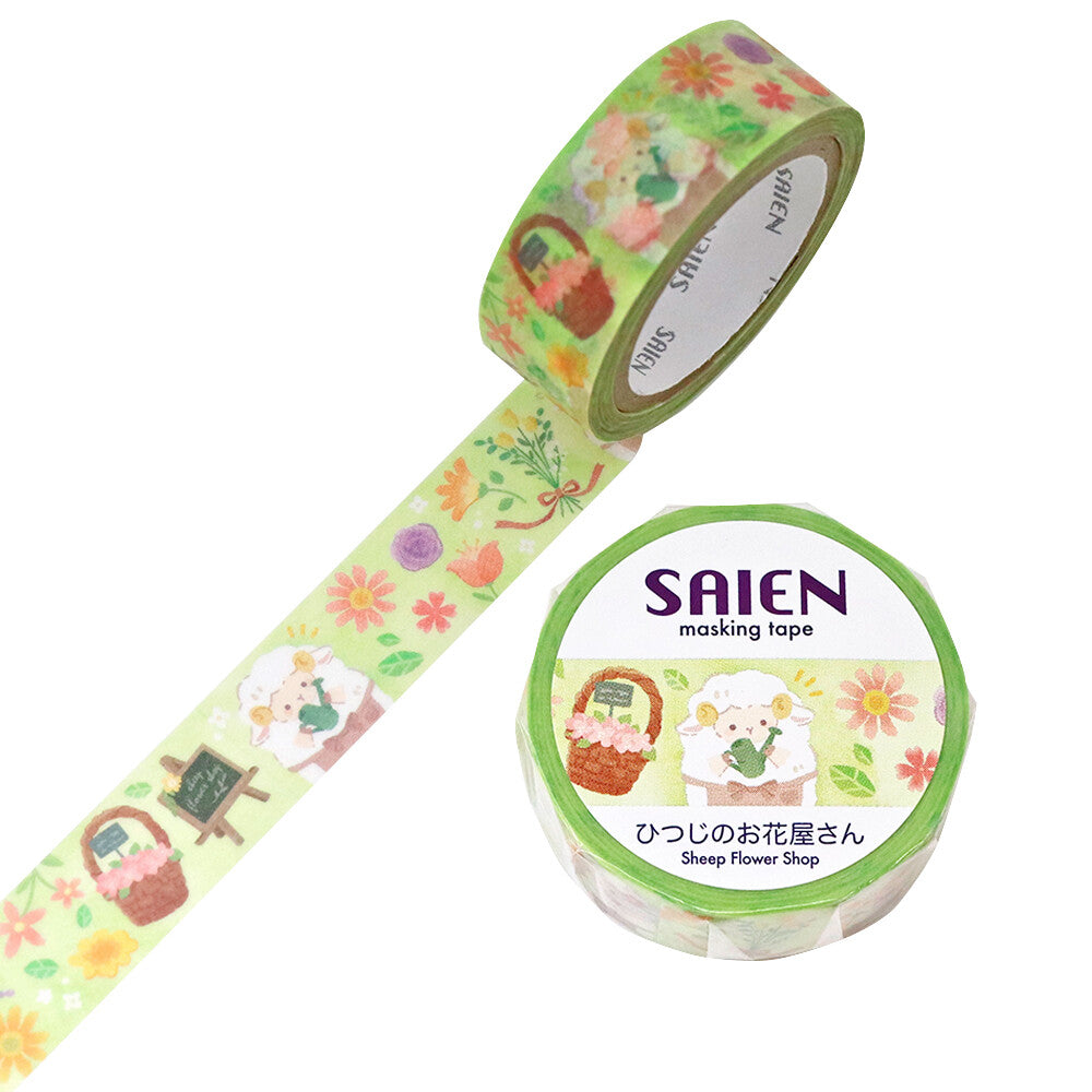 🐑 Rouleau de washi tape "Mouton jardinier" 🐑