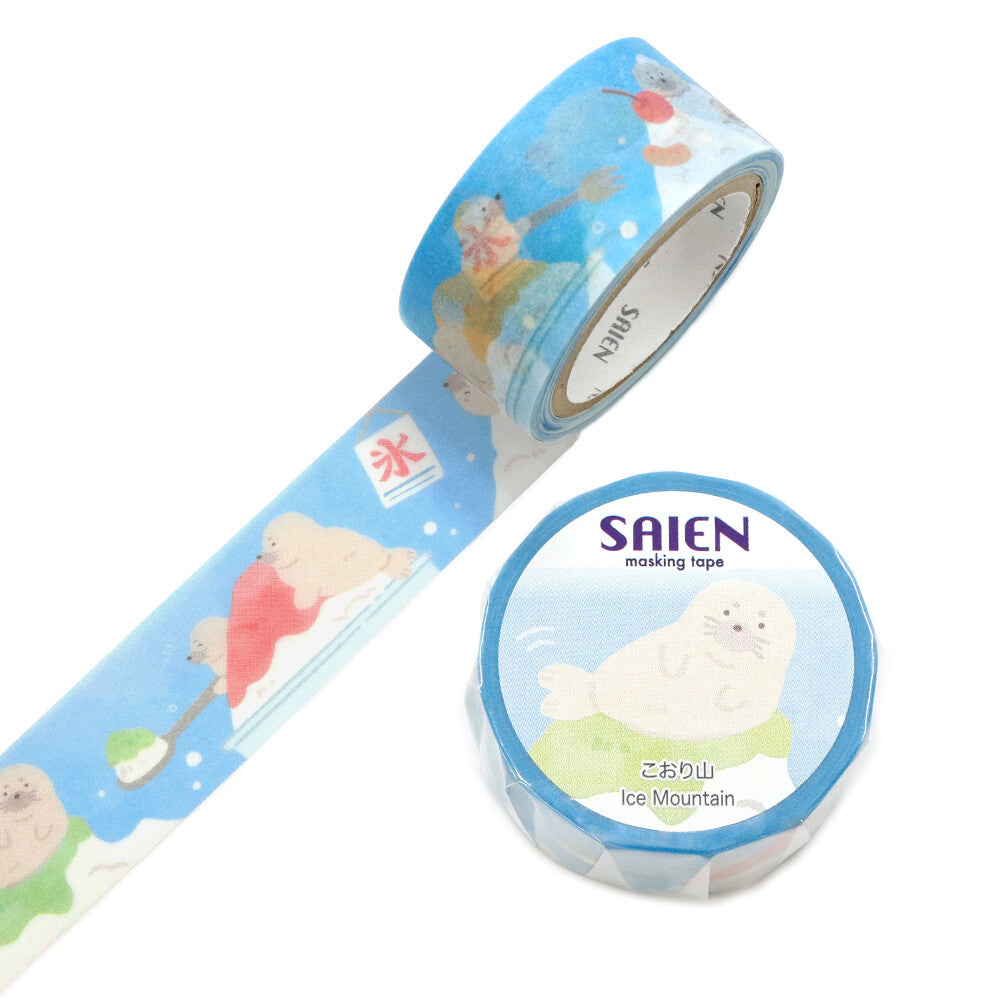 🍧 Rouleau de washi tape "Otarie et kakigori" 🍧