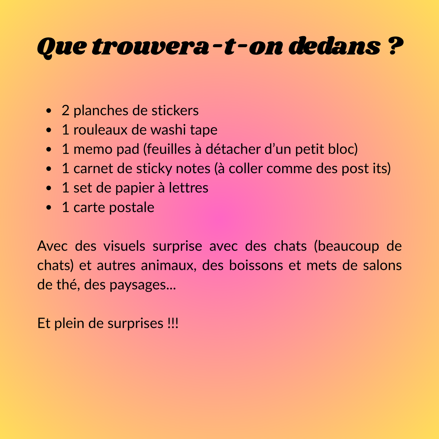 Box "Papeterie et réconfort" n°2 !!