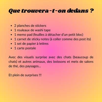 Box "Papeterie et réconfort" n°2 !!
