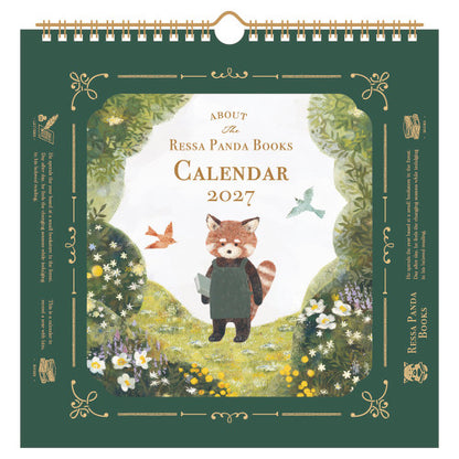 [Précommande] Calendrier mural avec un petit panda roux et son ami lapin