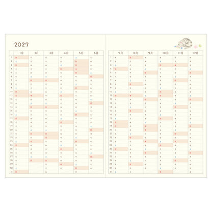 [Précommande] Agenda à motifs de chats "Lazing around" vert