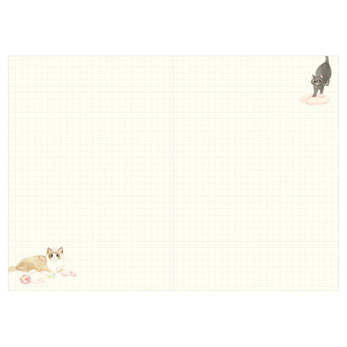 [Précommande] Agenda à motifs de chats "Lazing around" vert