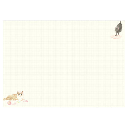 [Précommande] Agenda à motifs de chats "Lazing around" vert