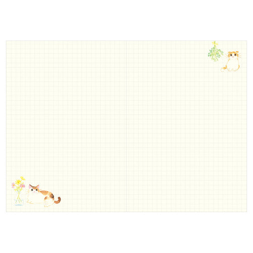 [Précommande] Agenda à motifs de chats "Lazing around" vert