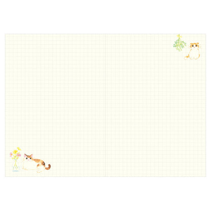 [Précommande] Agenda à motifs de chats "Lazing around" vert
