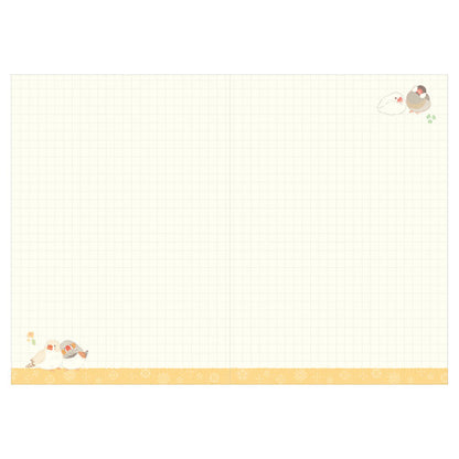 [Précommande] Agenda à motifs d'oiseaux "Chirping" blanc