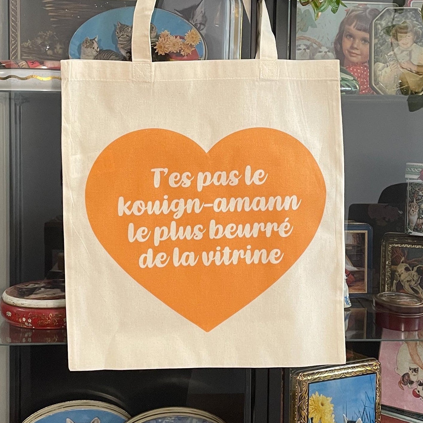 Tote bag en coton "T'es pas le kouign-amann le plus beurré de la vitrine"