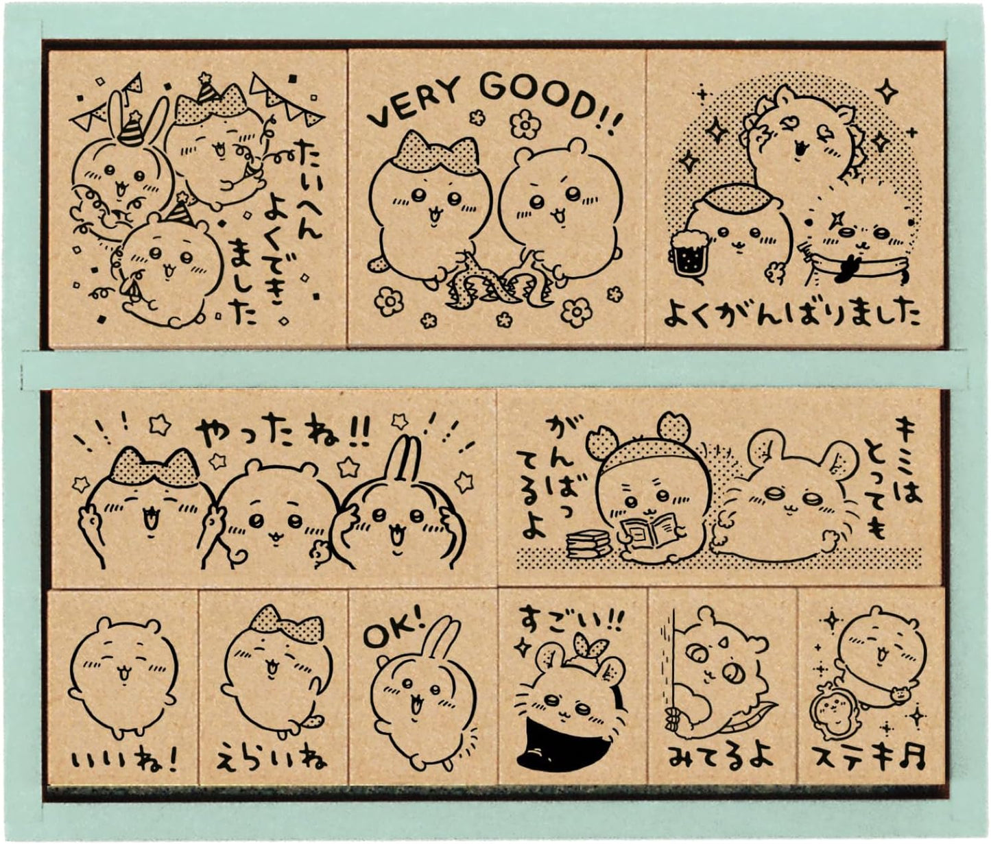[Précommande] Boite de tampons Chiikawa (version mint)