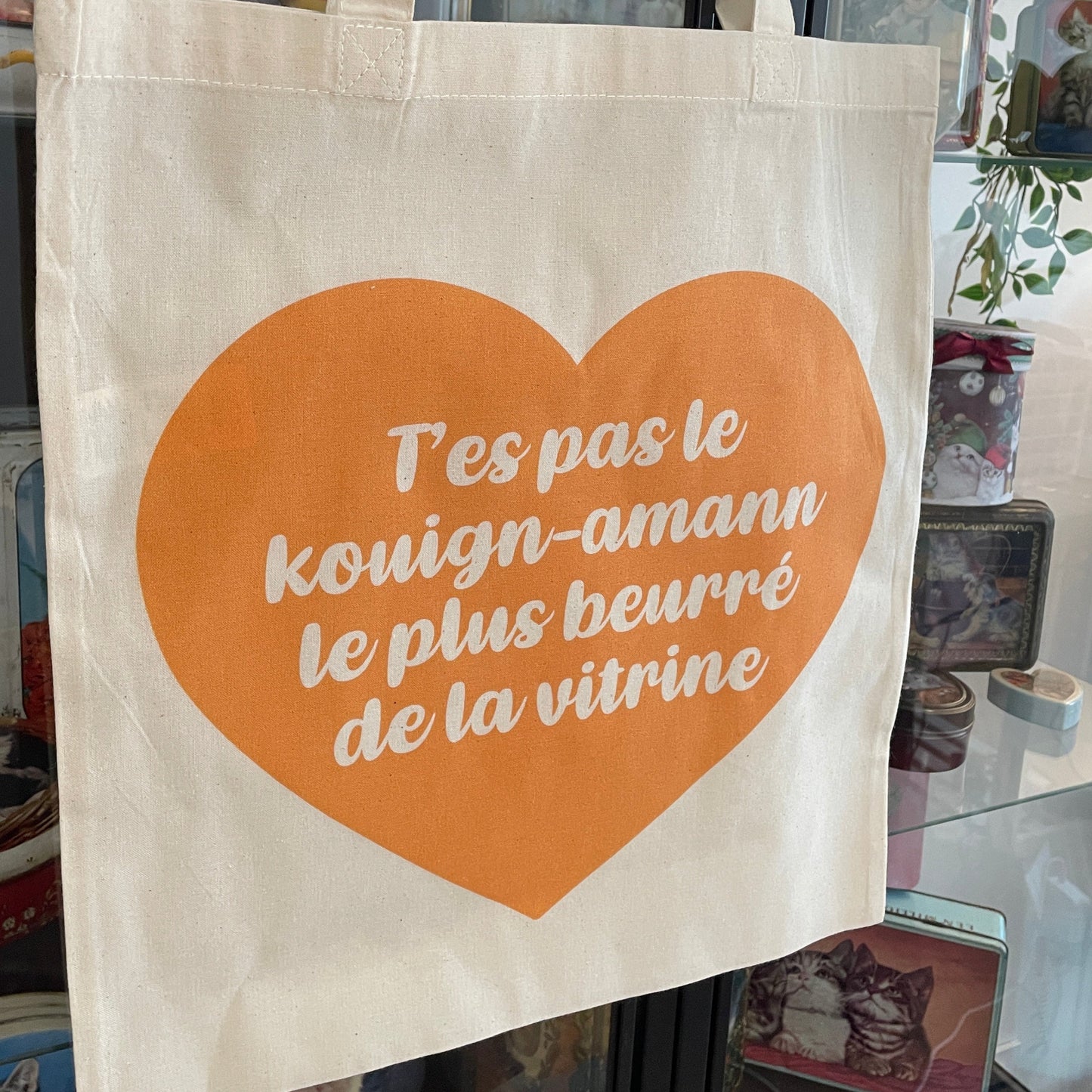 Tote bag en coton "T'es pas le kouign-amann le plus beurré de la vitrine"
