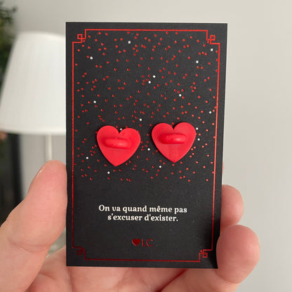 [CONTRÔLE TECHNIQUE] Pin en émail "Pas trop fan des gens" rose à paillettes