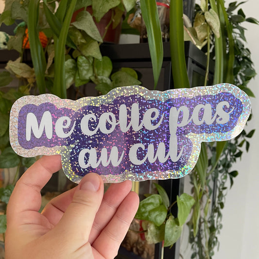 Sticker pour voiture "Me colle pas au cul"