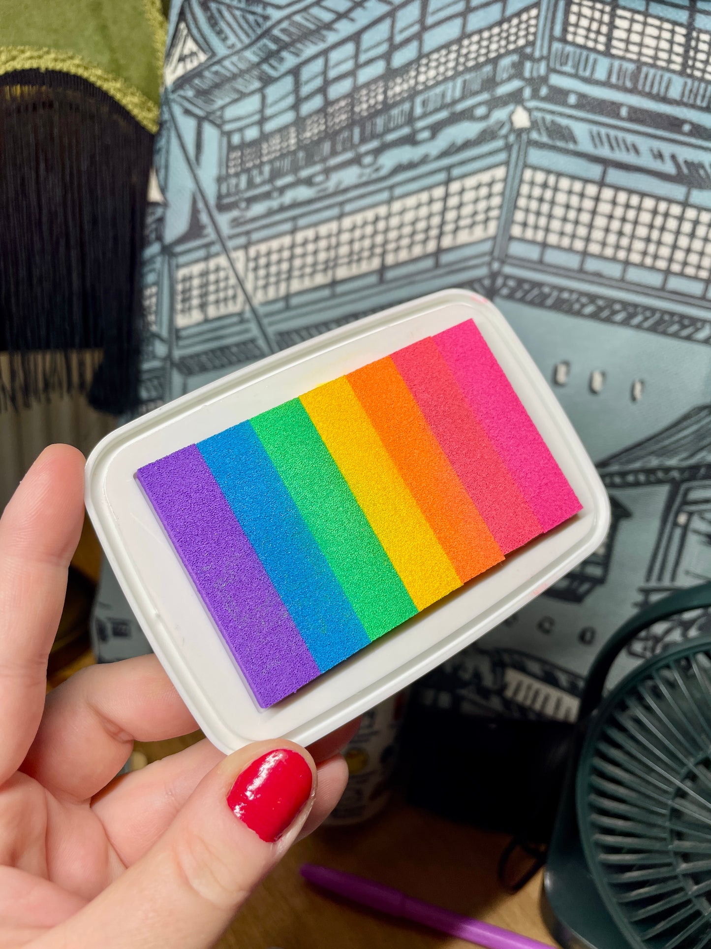 🌈 Encreur de tampon arc-en-ciel 🌈