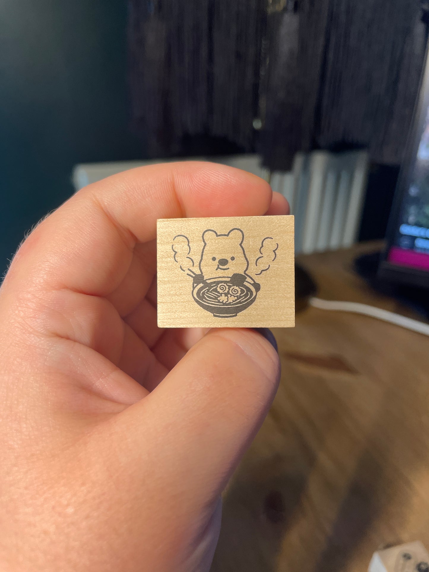 🍥 Petit tampon "Koala et ramens" 🍥