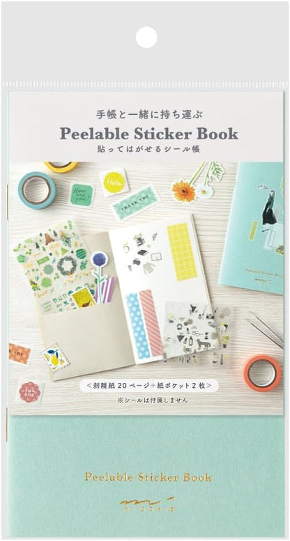 Cahier à stickers couleur menthe