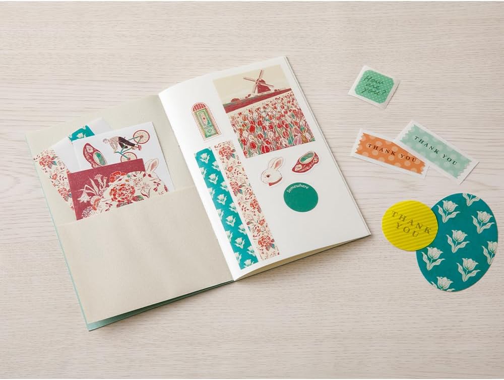 Cahier à stickers couleur menthe