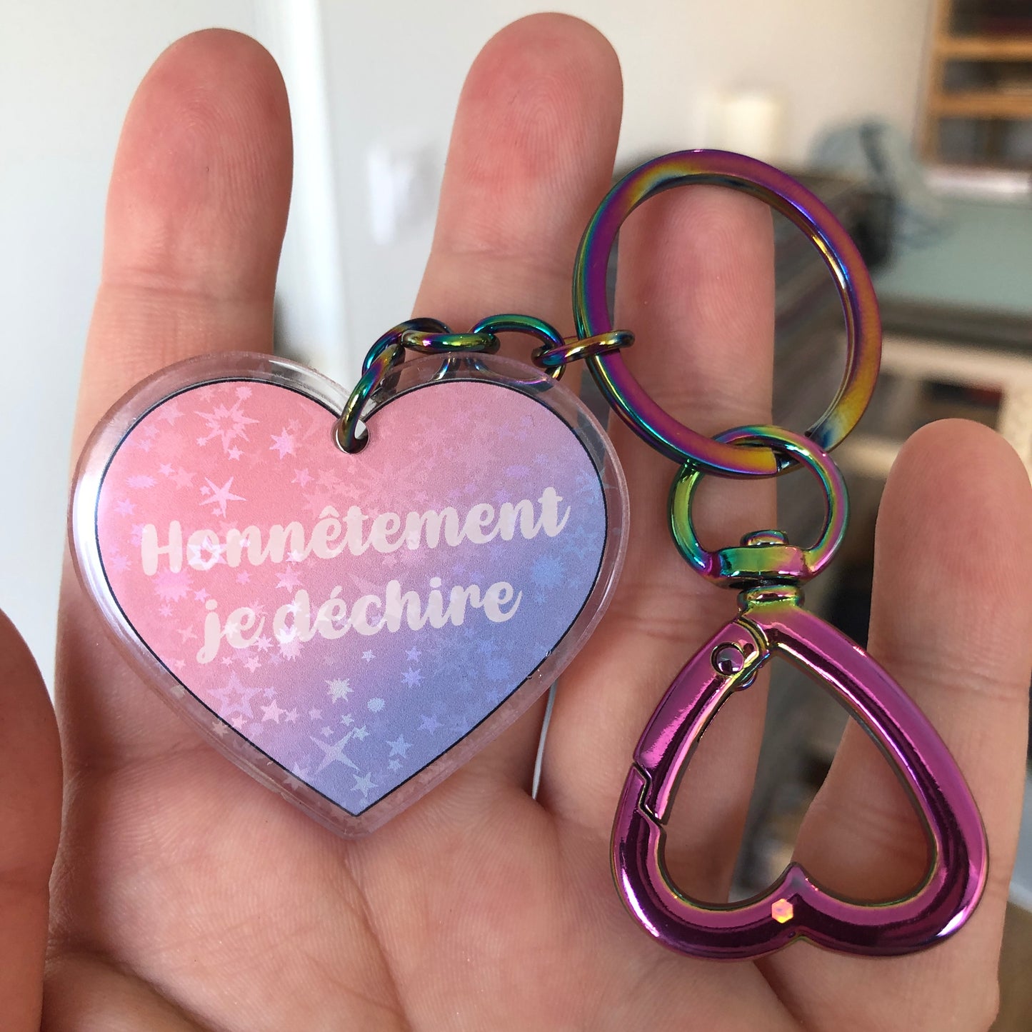 Porté clé "Honnêtement je déchire" / "Bravo moi"