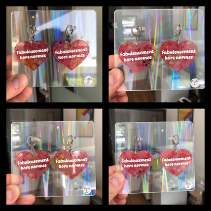 Boucles d'oreilles "Fabuleusement hors normes" en acrylique japonaise rose