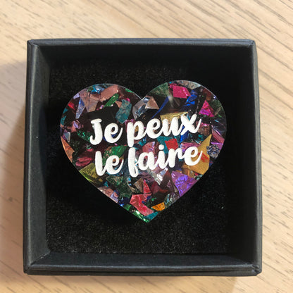 Broches "Contrôle technique" dans les tons multicolores