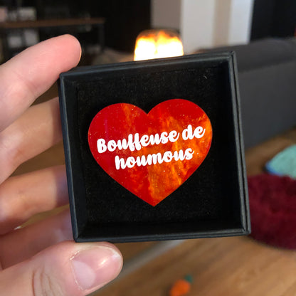 Broches "Contrôle technique" dans les tons jaunes/oranges