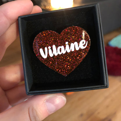 Broches "Contrôle technique" dans les tons rouges